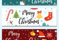 Merry Christmas Set Of Banners Template With with regard to Merry Christmas Banner Template