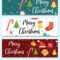 Merry Christmas Set Of Banners Template With with regard to Merry Christmas Banner Template