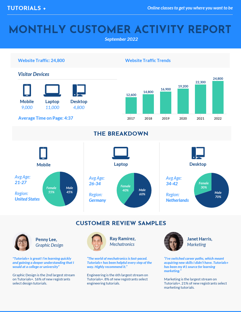 Monthly Consumer Activity Report Template Intended For Monthly Activity Report Template