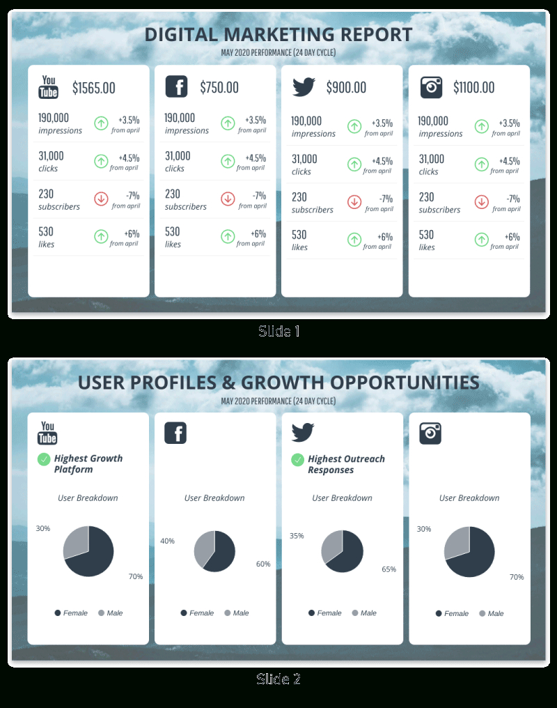 Monthly Social Media Report Intended For Social Media Weekly Report Template