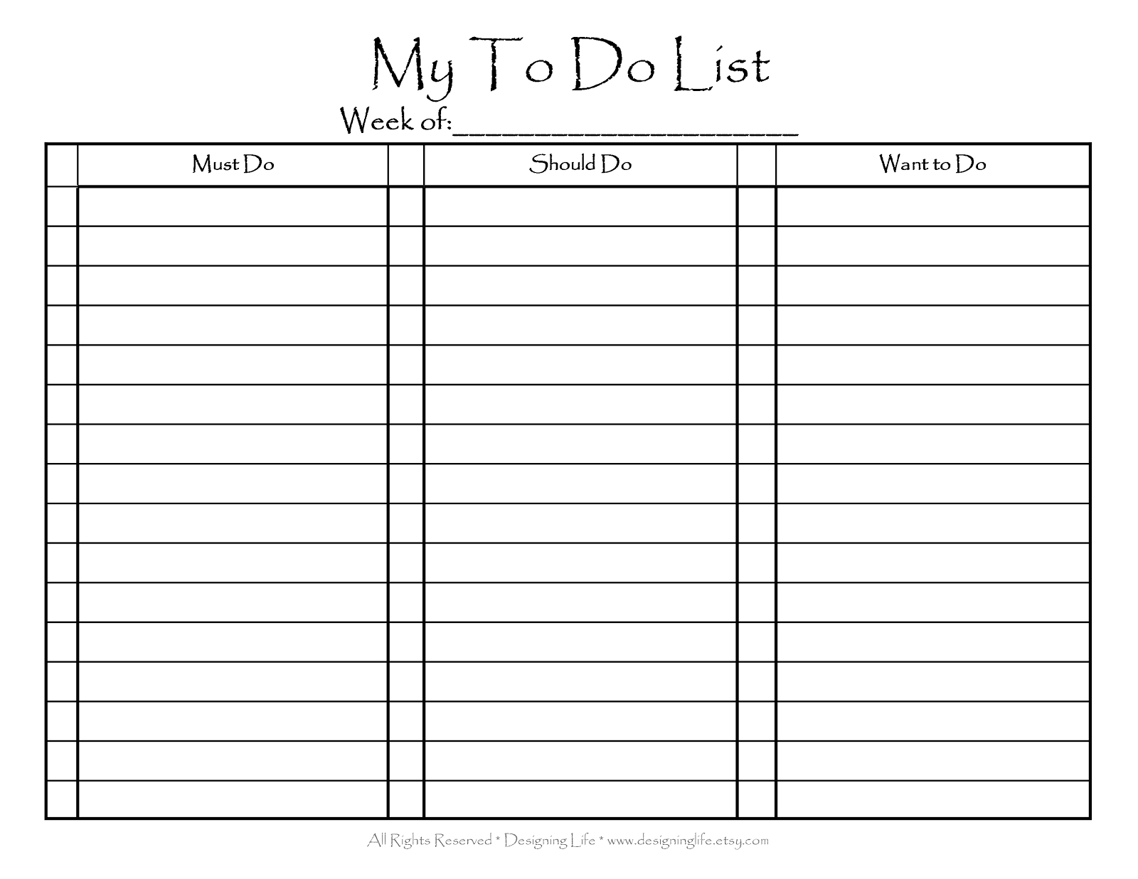My List To Do List Template Intended For Blank To Do List Template