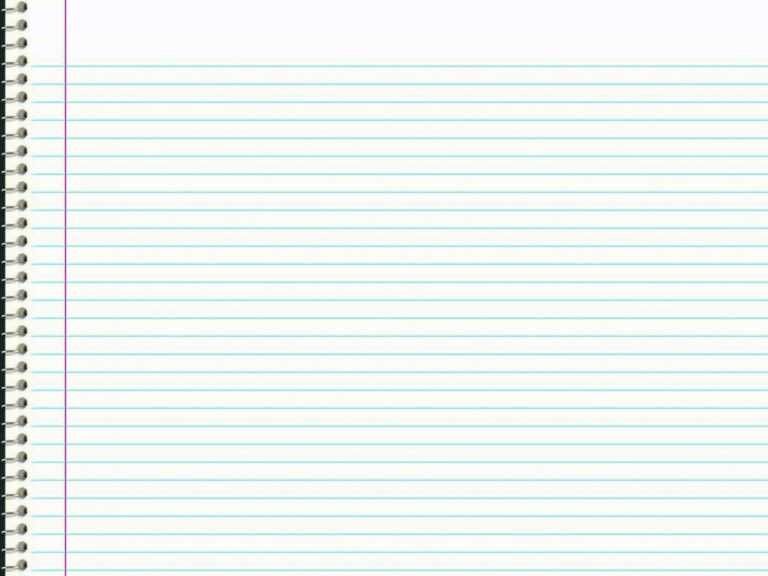Notebook Paper Template For Word 3696