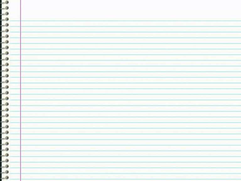 Notebook Paper Template Microsoft Word