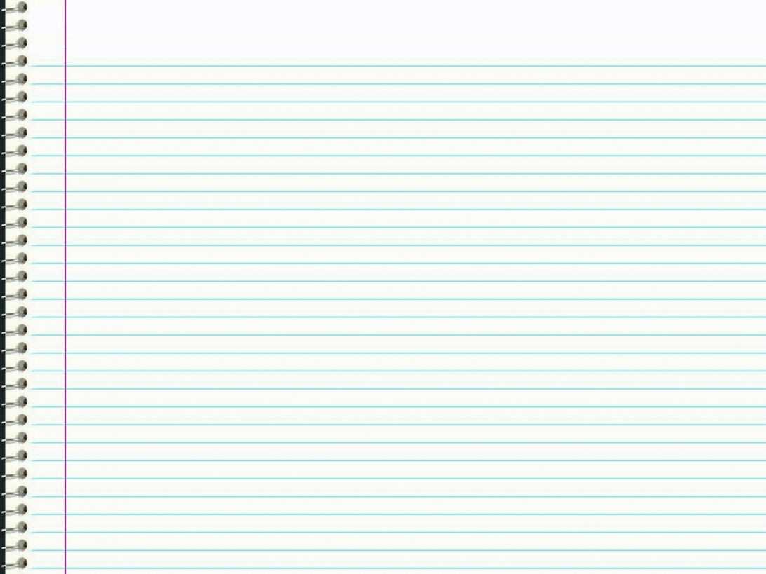 Notebook Paper Template For Word