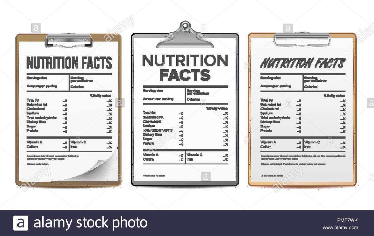 Nutrition Facts Vector. Blank, Template. Diet Calories List Within Blank Food Label Template