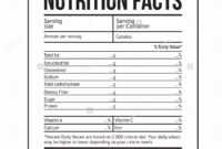 Nutrition Label Template Word - Raptor.redmini.co with Blank Food Label Template