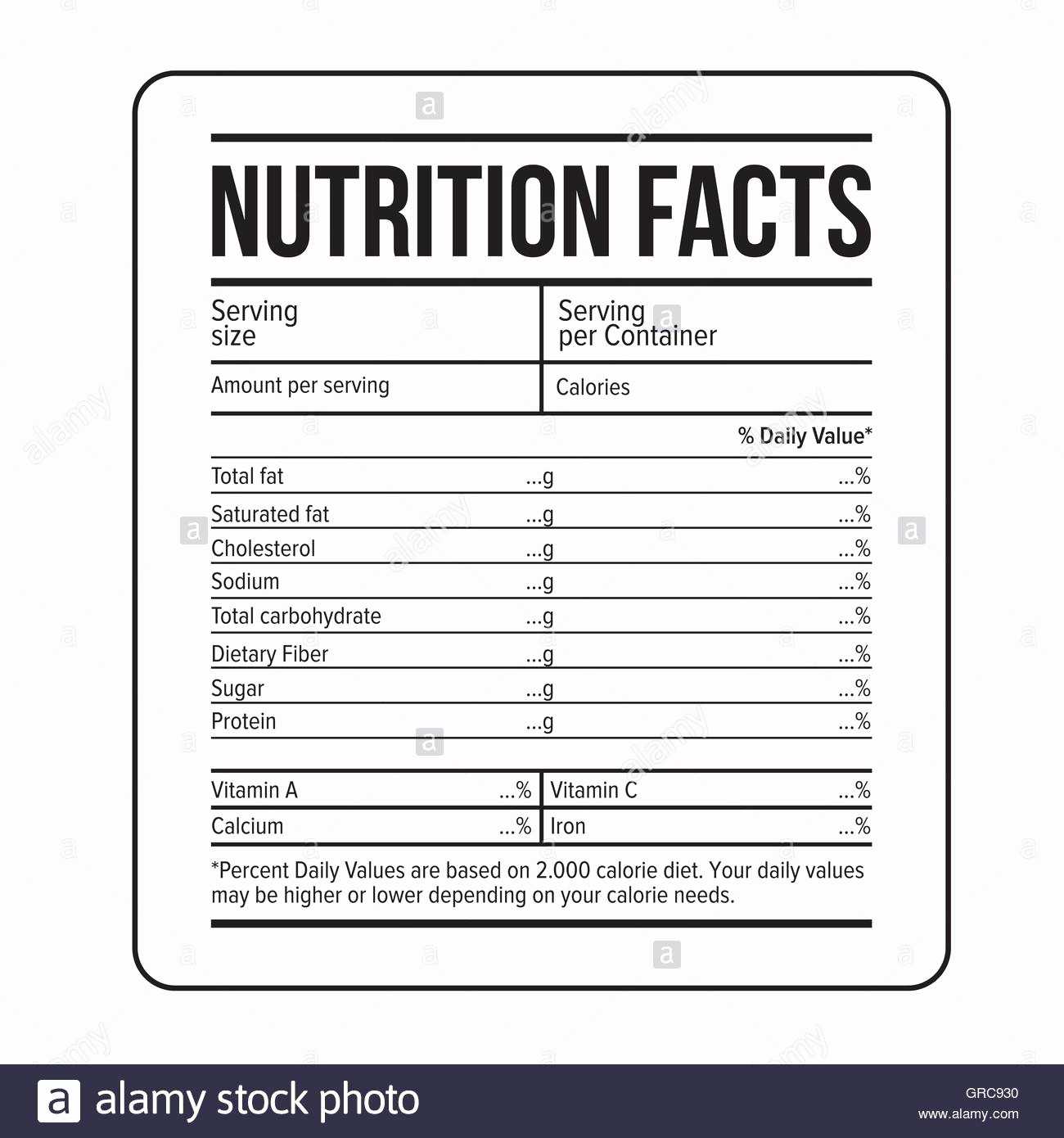 Nutrition Label Template Word - Raptor.redmini.co With Blank Food Label Template