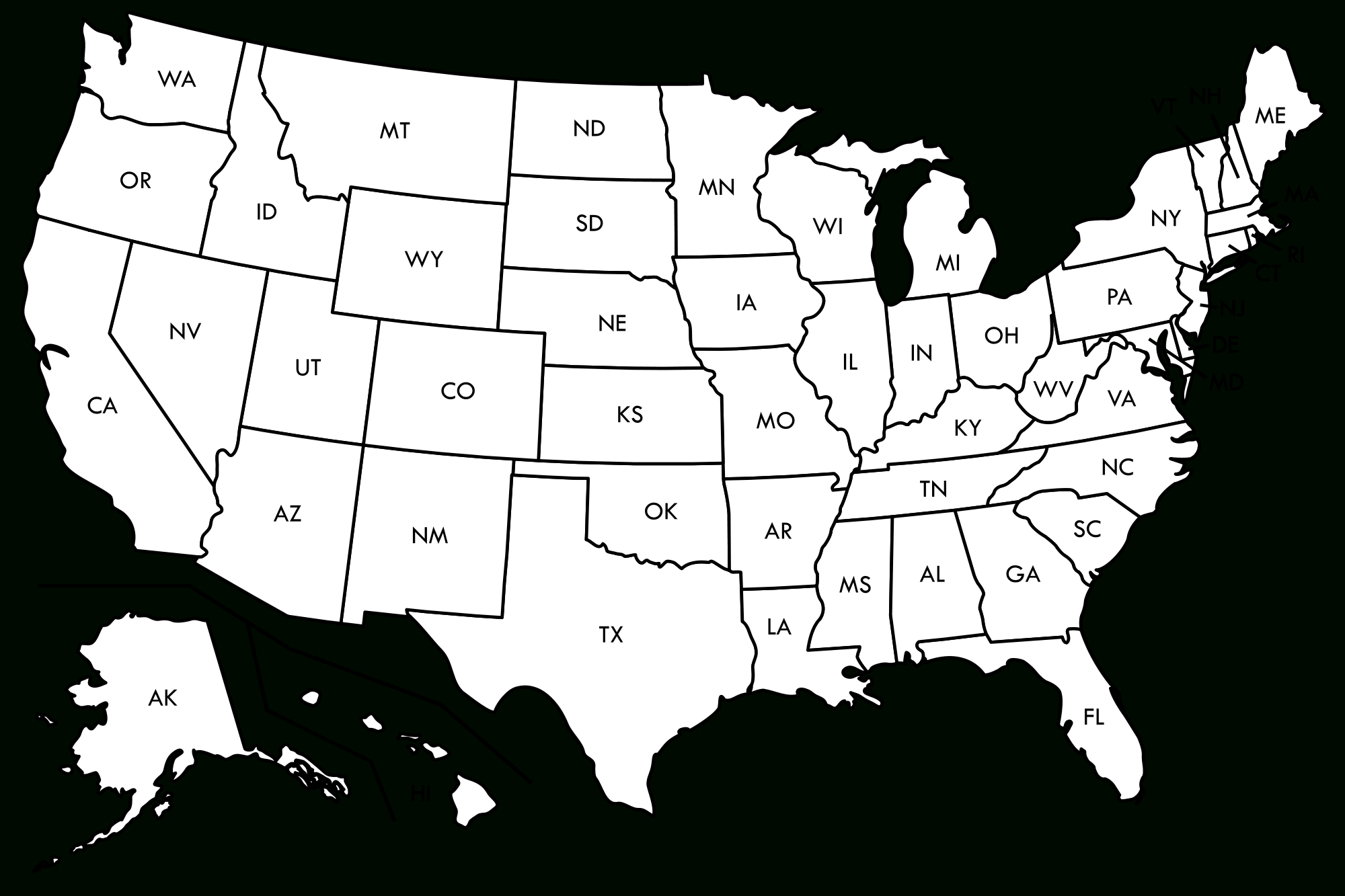Outline Of United States Transparent & Png Clipart Free Pertaining To United States Map Template Blank