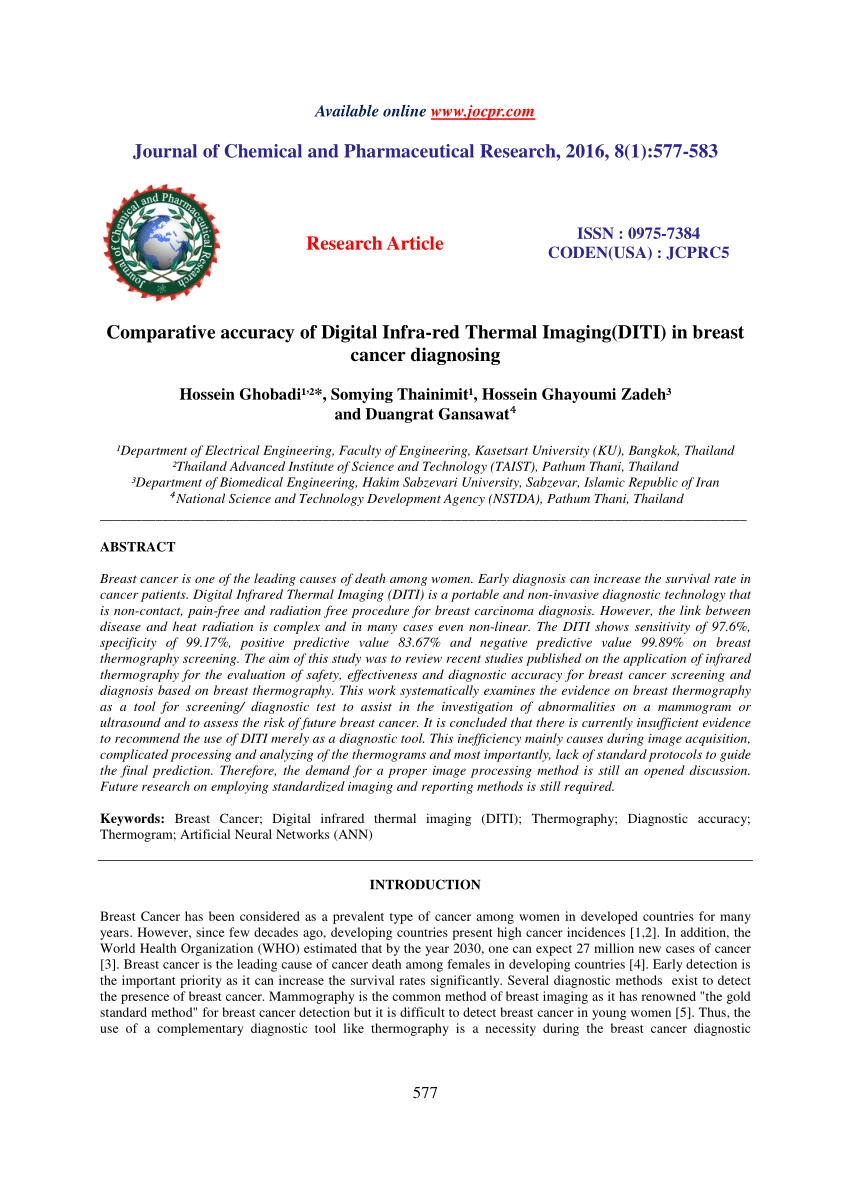 Pdf) Comparative Accuracy Of Digital Infra Red Thermal Throughout Thermal Imaging Report Template