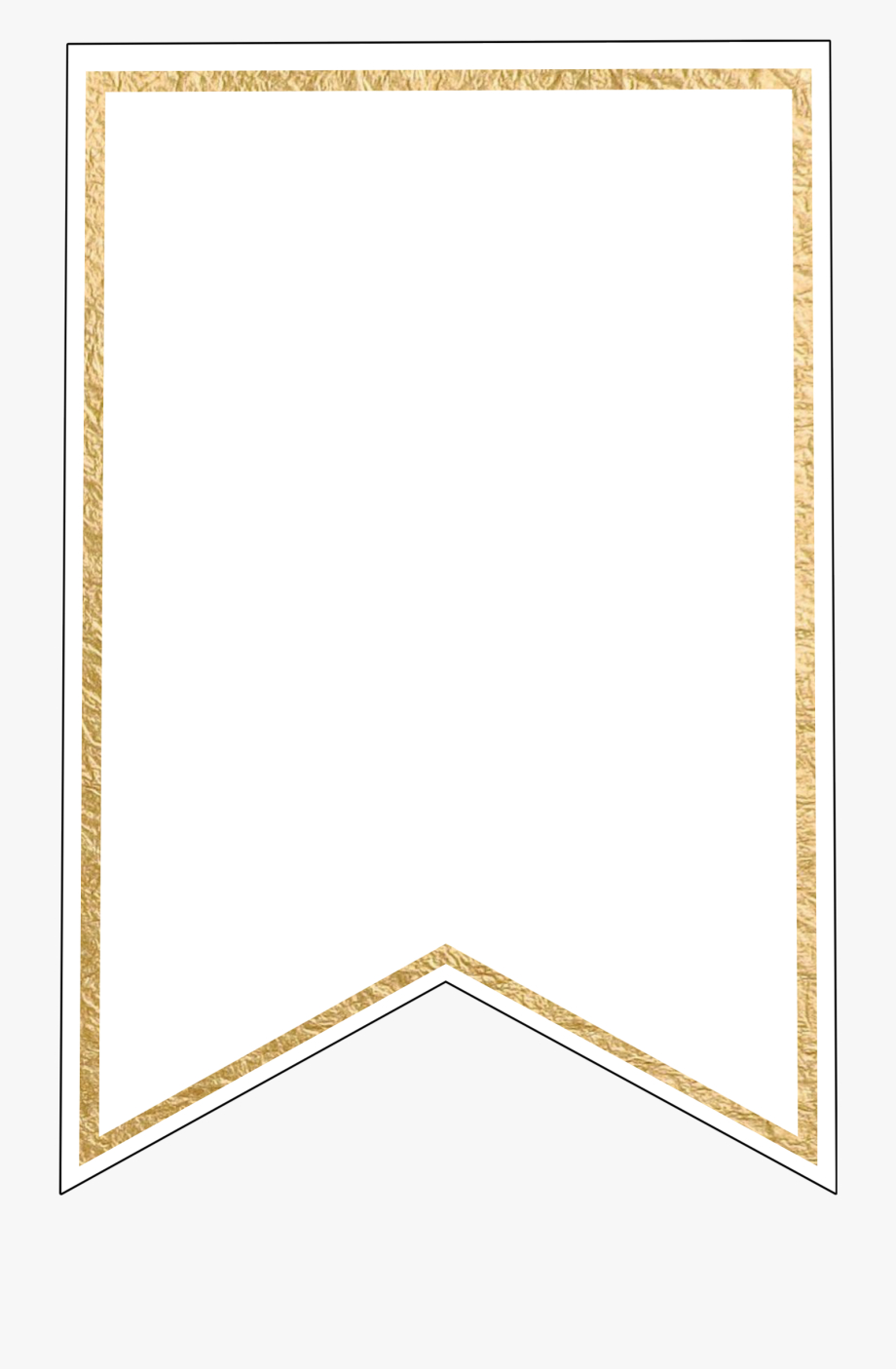 Pennant Banner Template – Gold Banner Flag Png , Transparent Pertaining To Triangle Pennant Banner Template