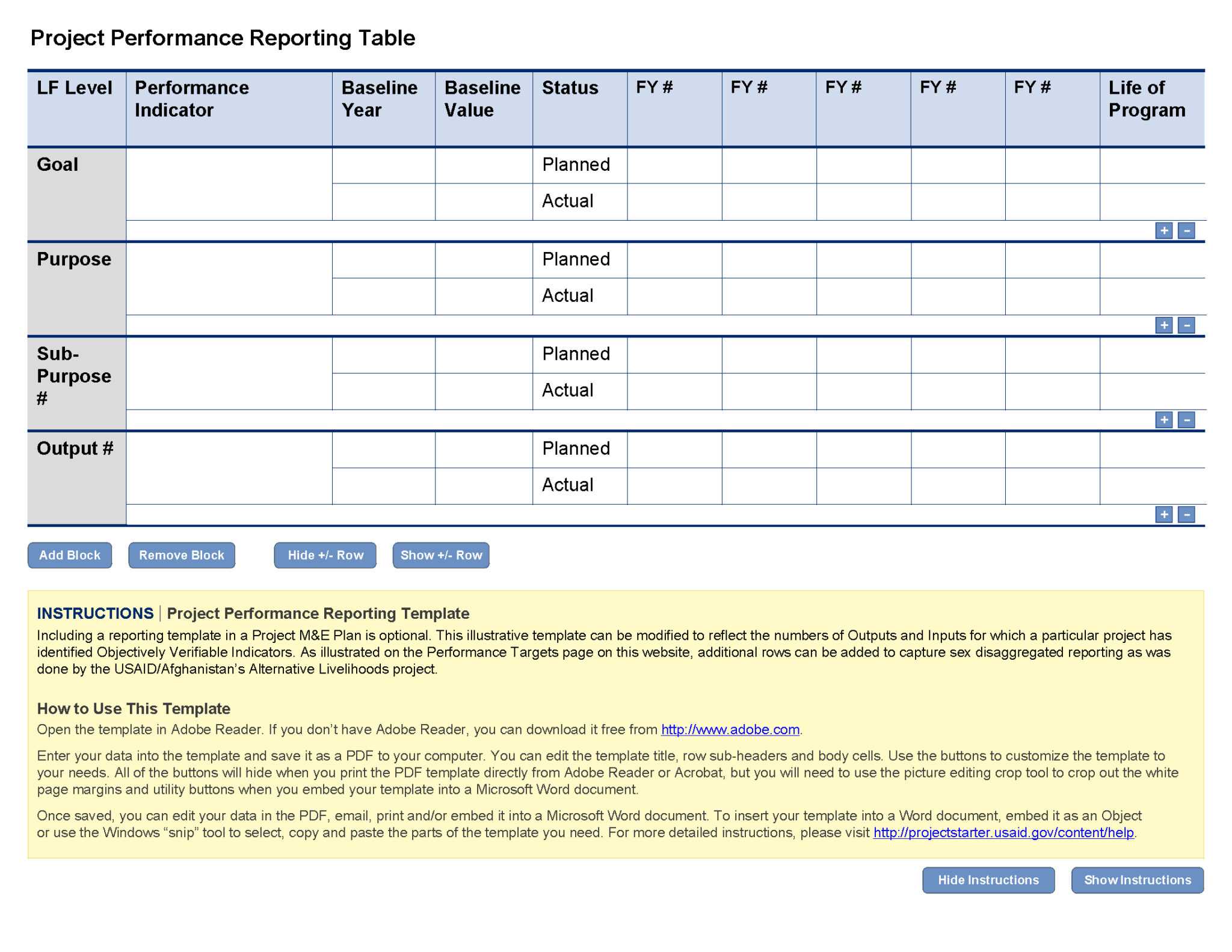 Baseline Report Template