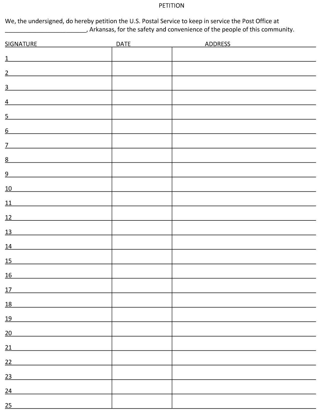 Petition Template | Write A Petition Pertaining To Blank Petition Template
