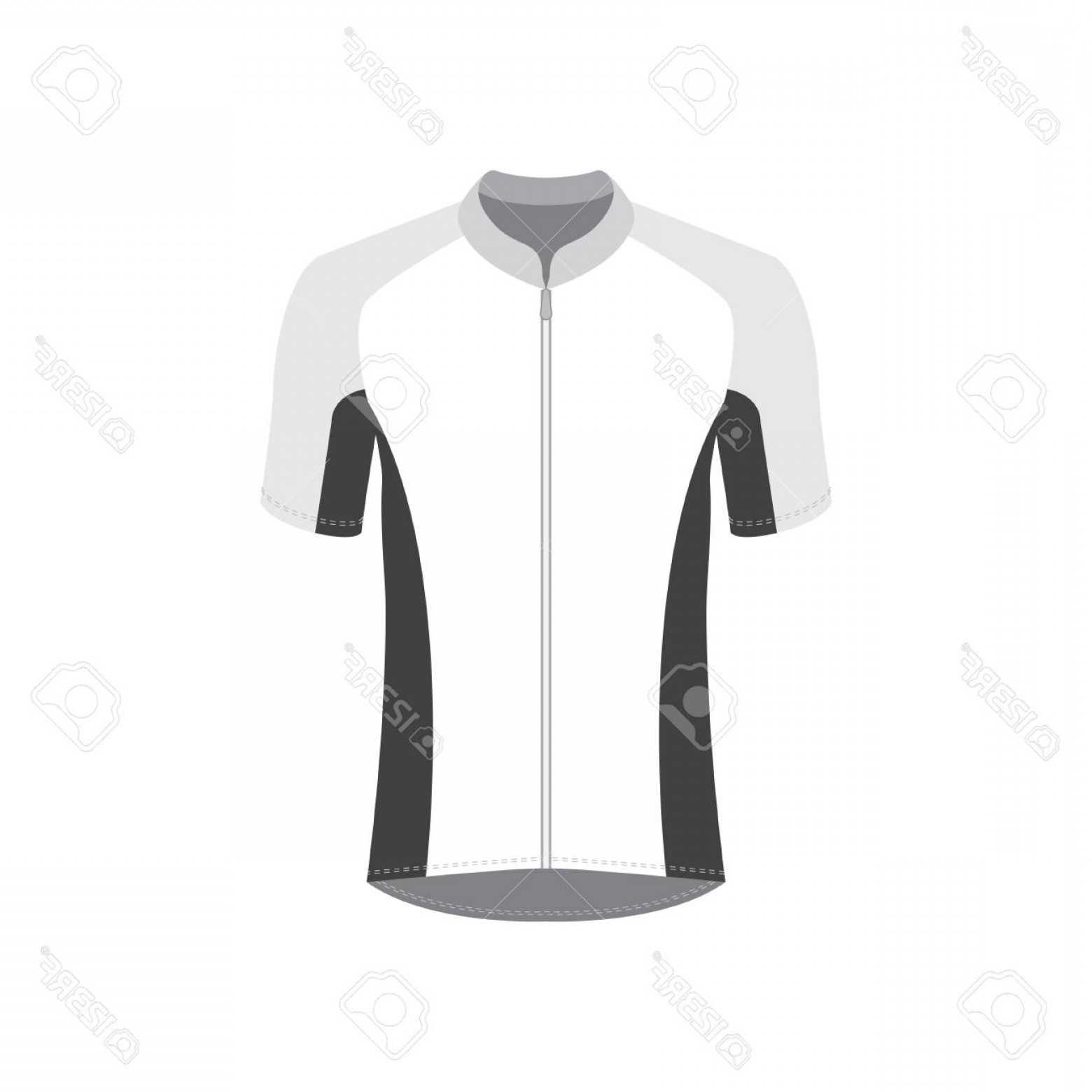 Photostock Illustration Bike Shirt Template Short Sleeves T With Blank Cycling Jersey Template
