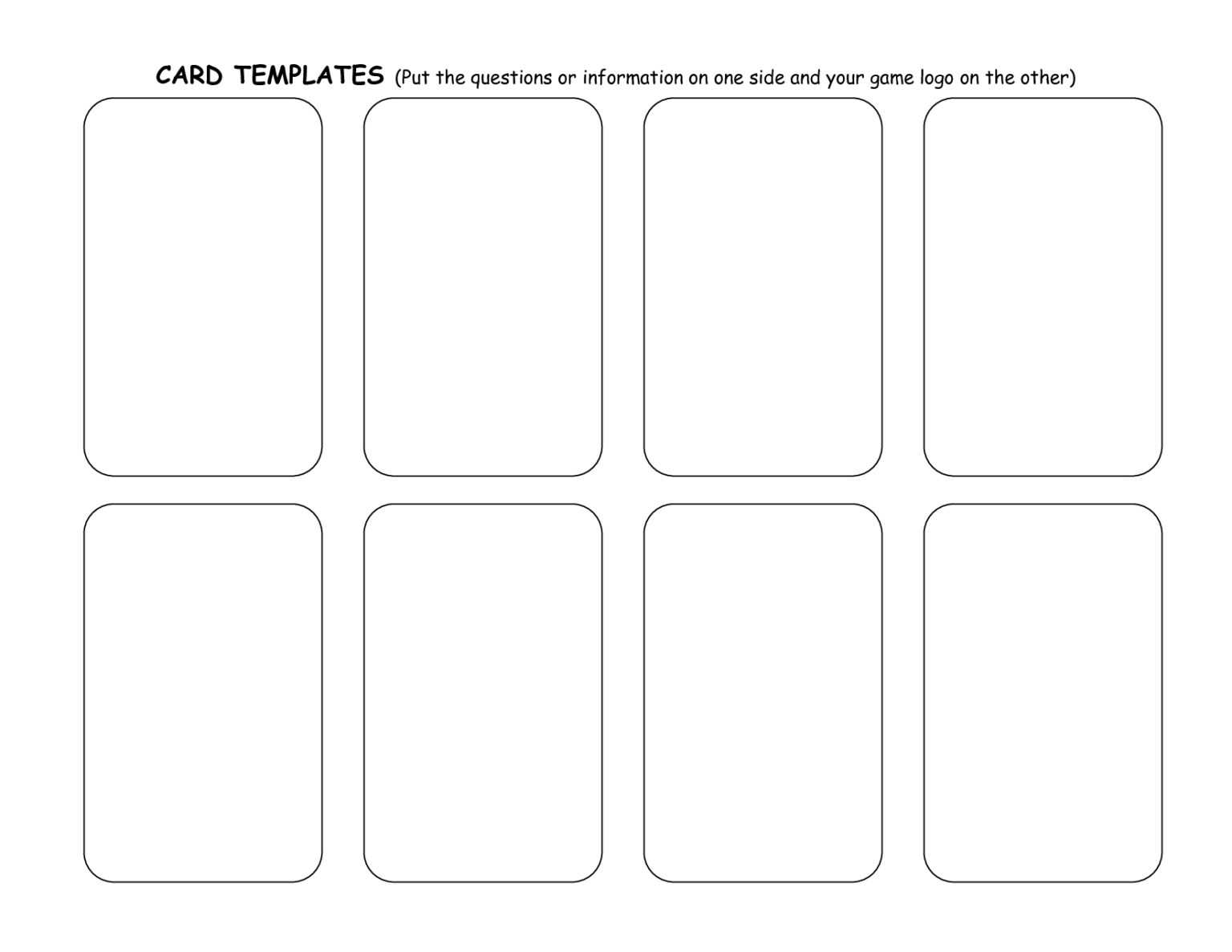 Playing Card Template Word Sample Professional Template