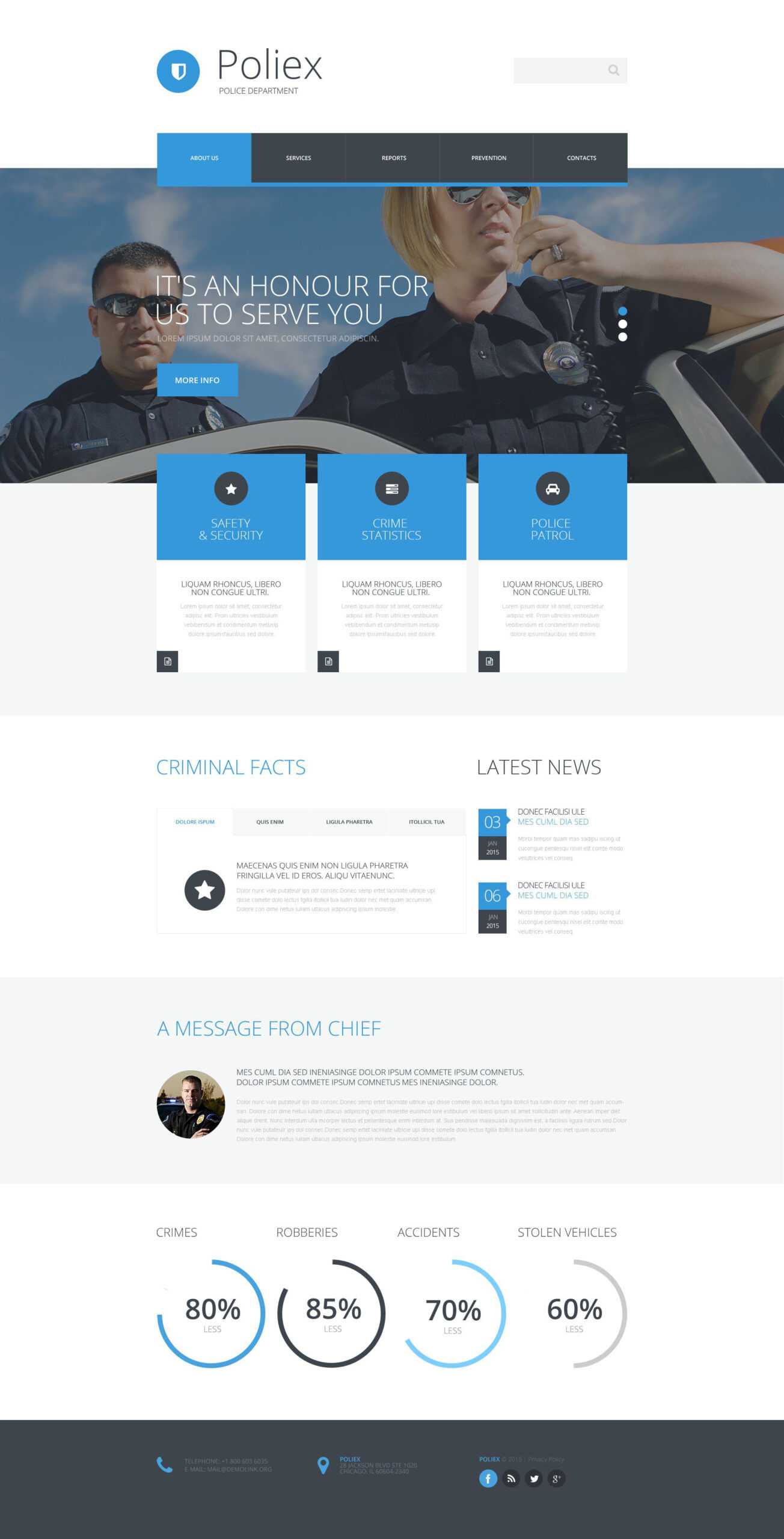 Police Department Website Template For Reporting Website Templates