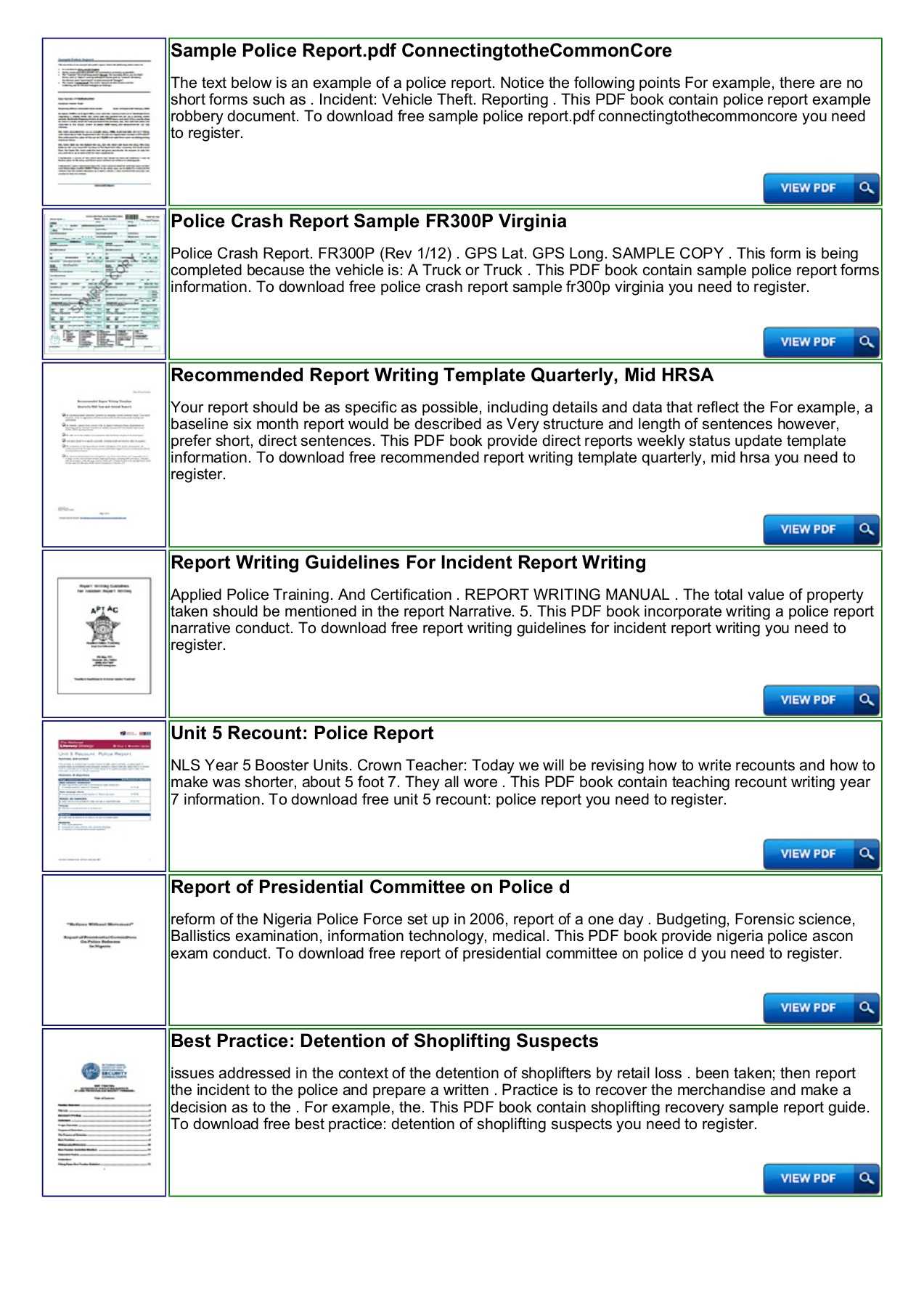 Police Shoplifting Report Writing Template Sample Pages 1 Inside Report Writing Template Free