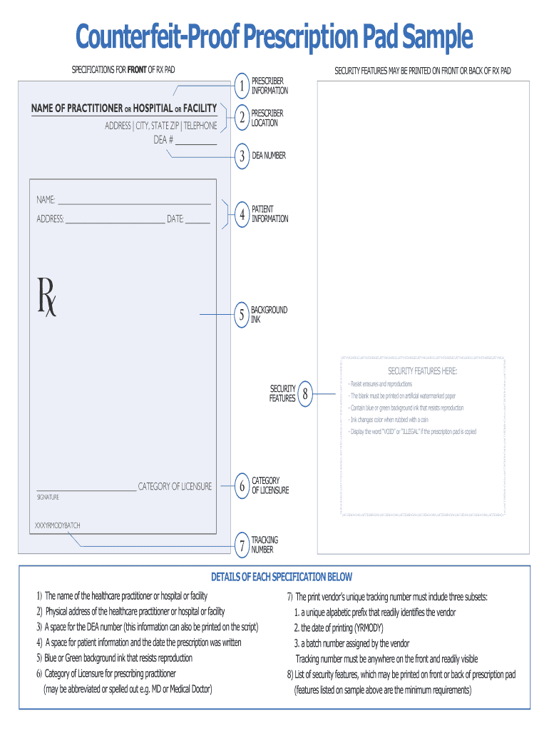 Prescription Pad Template – Fill Online, Printable, Fillable Intended For Blank Prescription Form Template