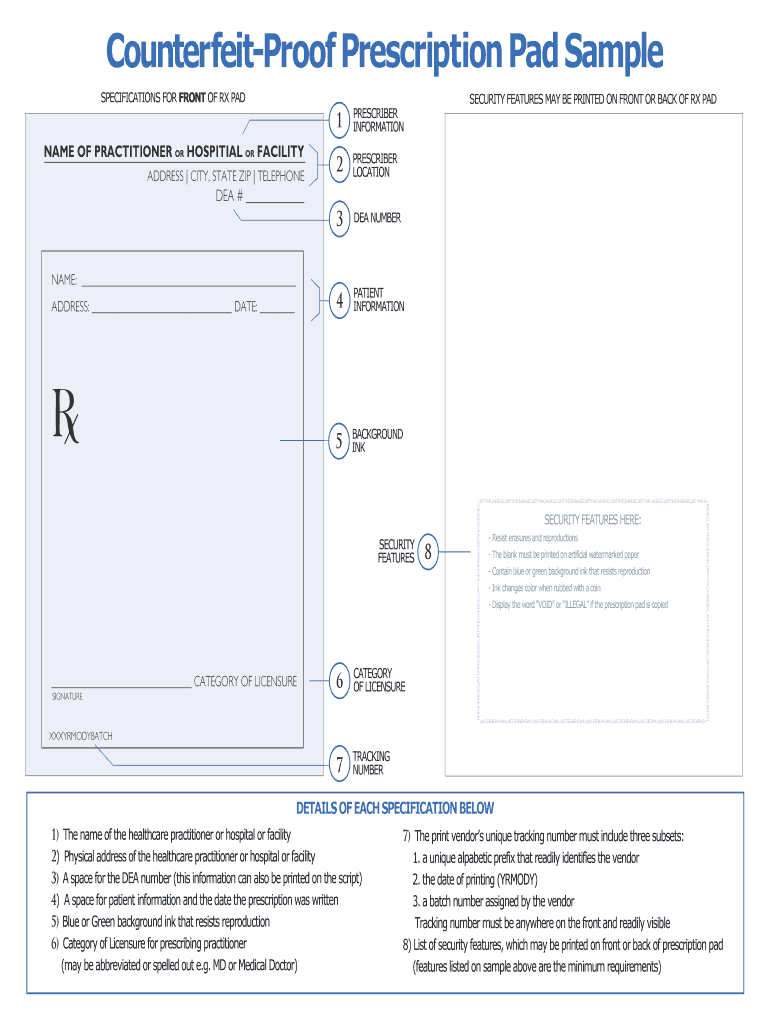 Prescription Pad Template - Fill Online, Printable, Fillable Regarding Doctors Prescription Template Word