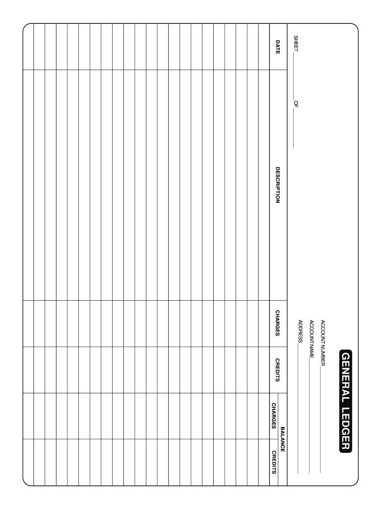Printable General Ledger Sheet – Fill Online, Printable Intended For Blank Ledger Template