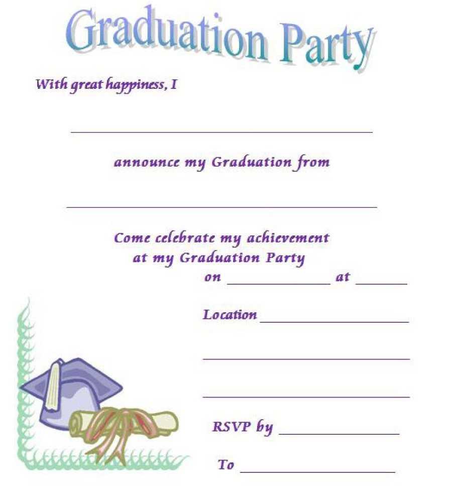 Printable Graduation Invitation Templates – Horizonconsulting.co Within Graduation Party Invitation Templates Free Word