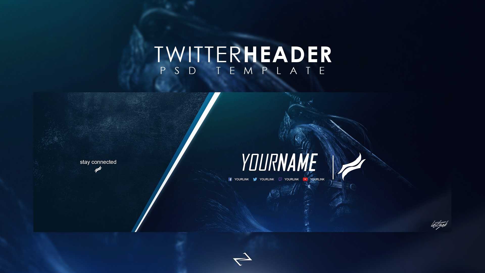 Professional Gaming Twitter Header Templatelastzak For Twitter Banner Template Psd