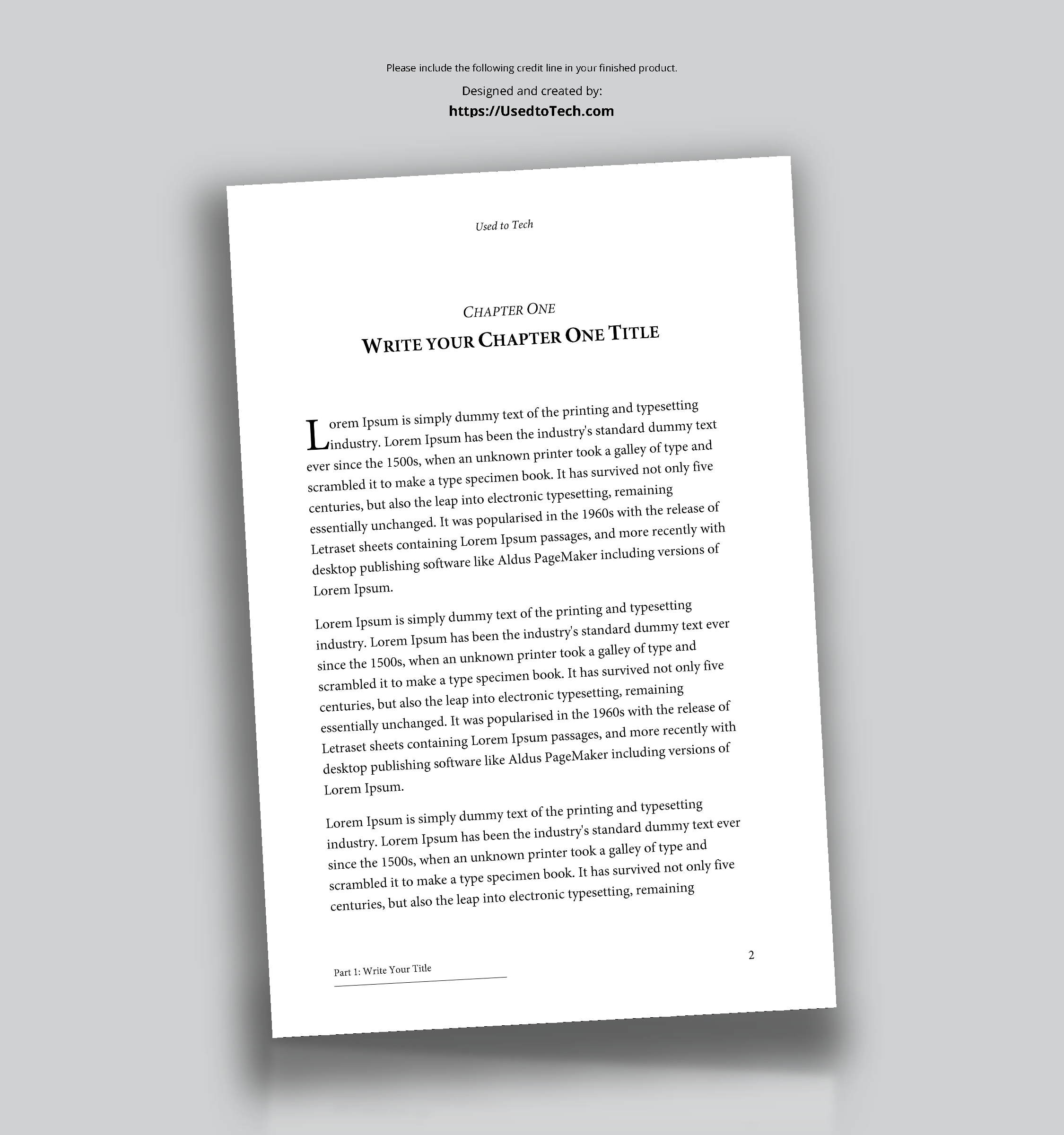 Professional Looking Book Template For Word, Free - Used To Tech For How To Create A Book Template In Word