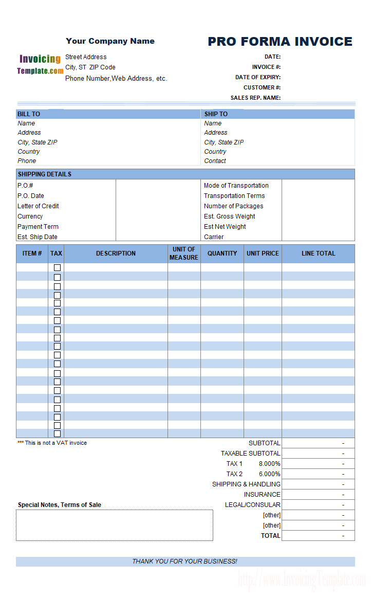 Proforma Format – Horizonconsulting.co With Free Proforma Invoice Template Word