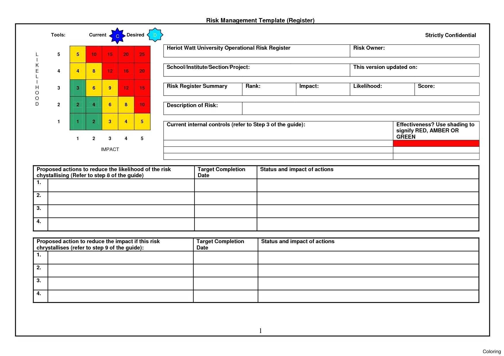 Project Risk Management Plan Template Excel E2 80 93 Pertaining To Risk Mitigation Report Template