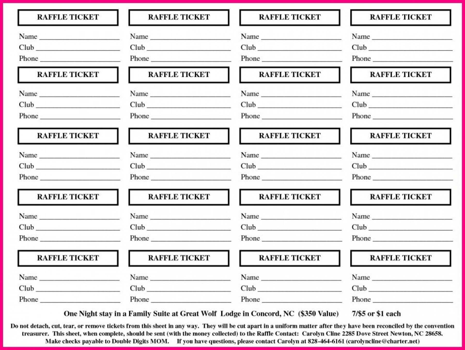 Raffle Templates Download Free - Horizonconsulting.co Within Free Raffle Ticket Template For Word