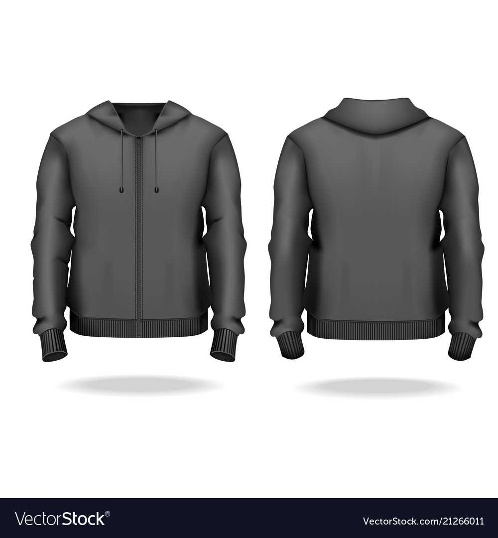 Realistic Detailed 3D Template Blank Black Male For Blank Black Hoodie Template