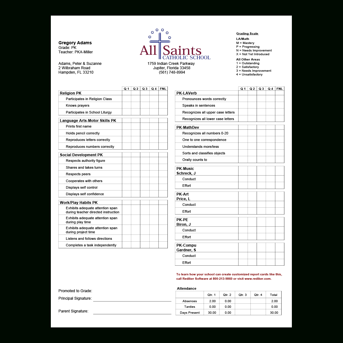 Report Card Software – Grade Management | Rediker Software In Pupil Report Template