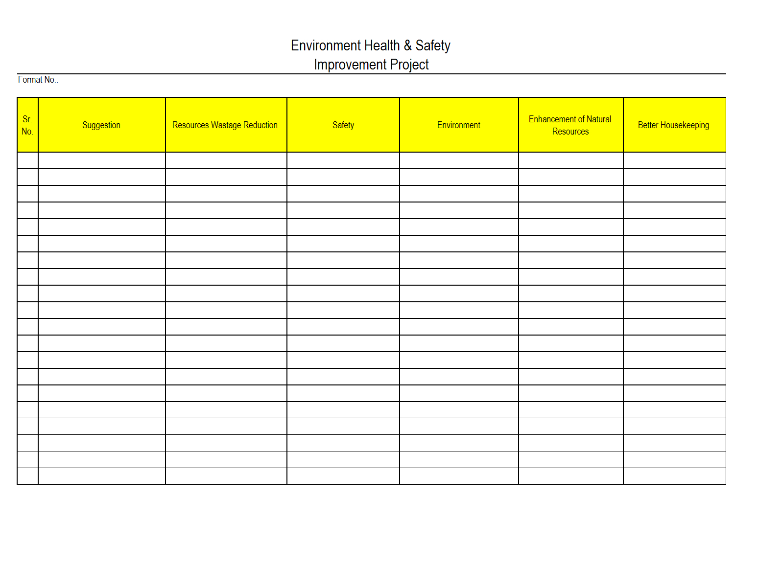 Report Examples Ehs Improvement Project Png Ample Afety Throughout Monthly Health And Safety Report Template