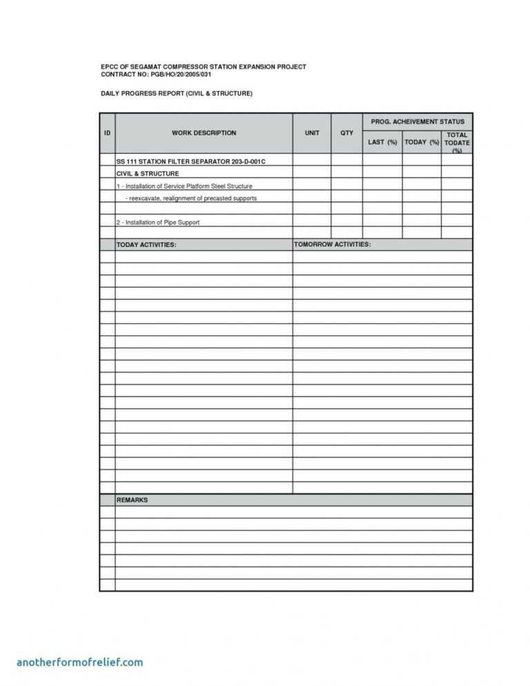 Report Format Sample Weekly In Excel Internship Writing Pdf For ...