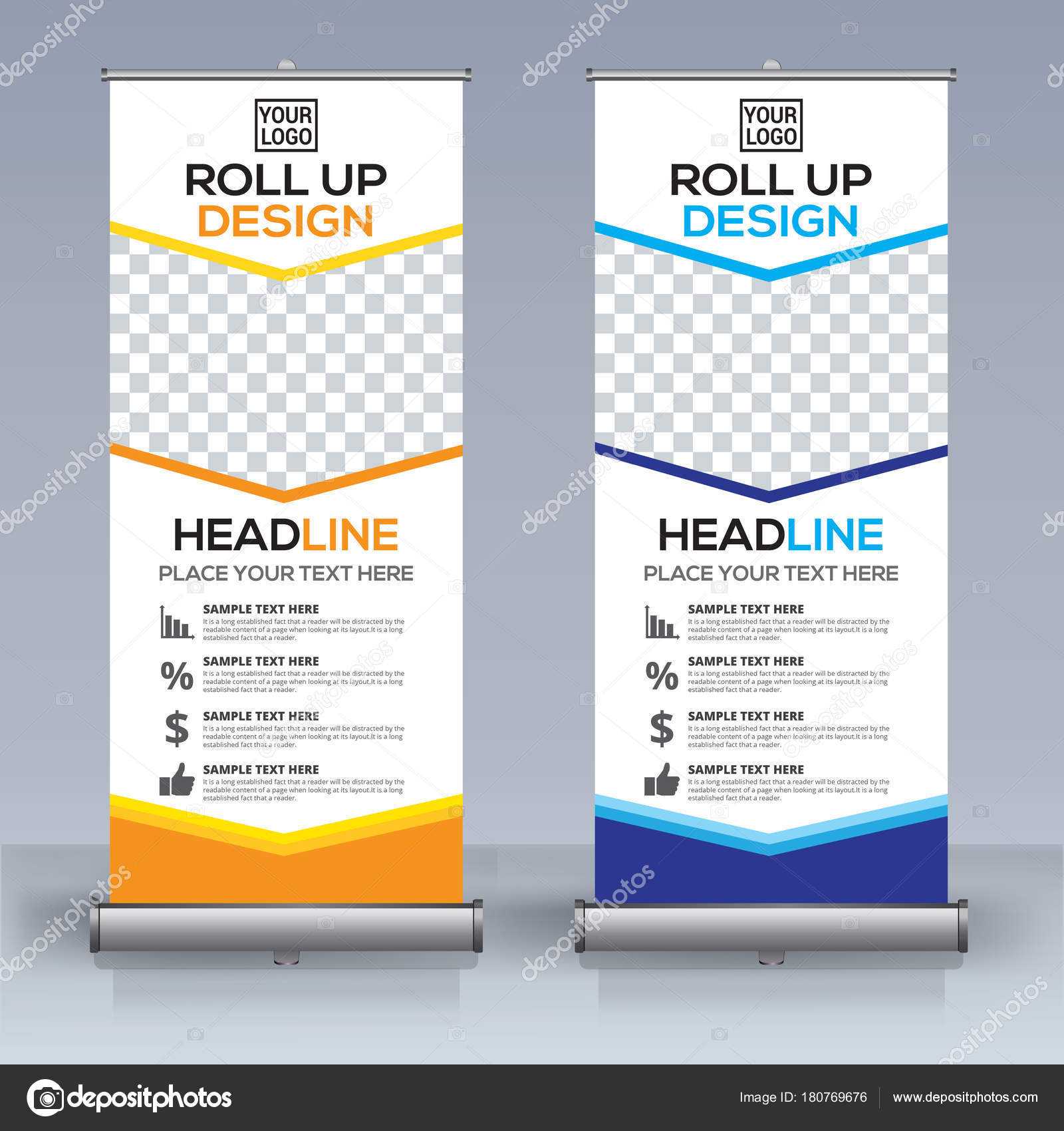 Roll Banner Design Template Vertical Abstract Background With Regard To Retractable Banner Design Templates