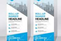 Roll Up Banner Design Template, Vertical, Abstract in Pop Up Banner Design Template