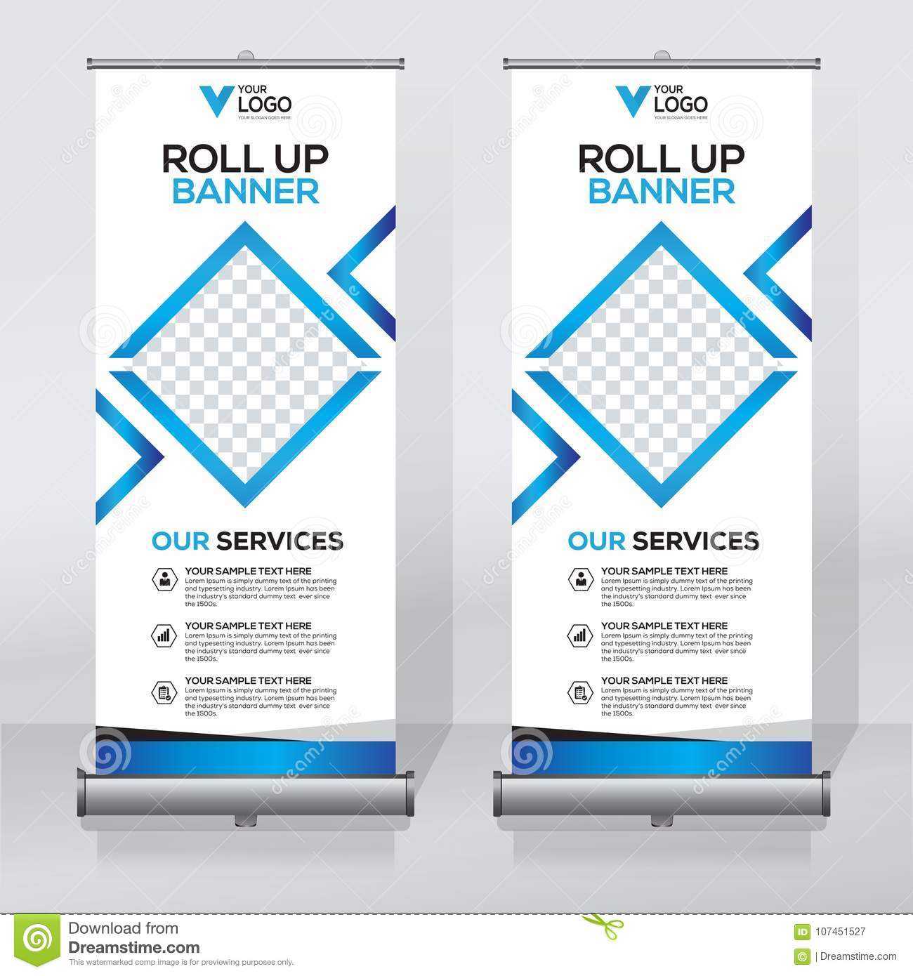 Roll Up Banner Design Template, Vertical, Abstract Throughout Pop Up Banner Design Template