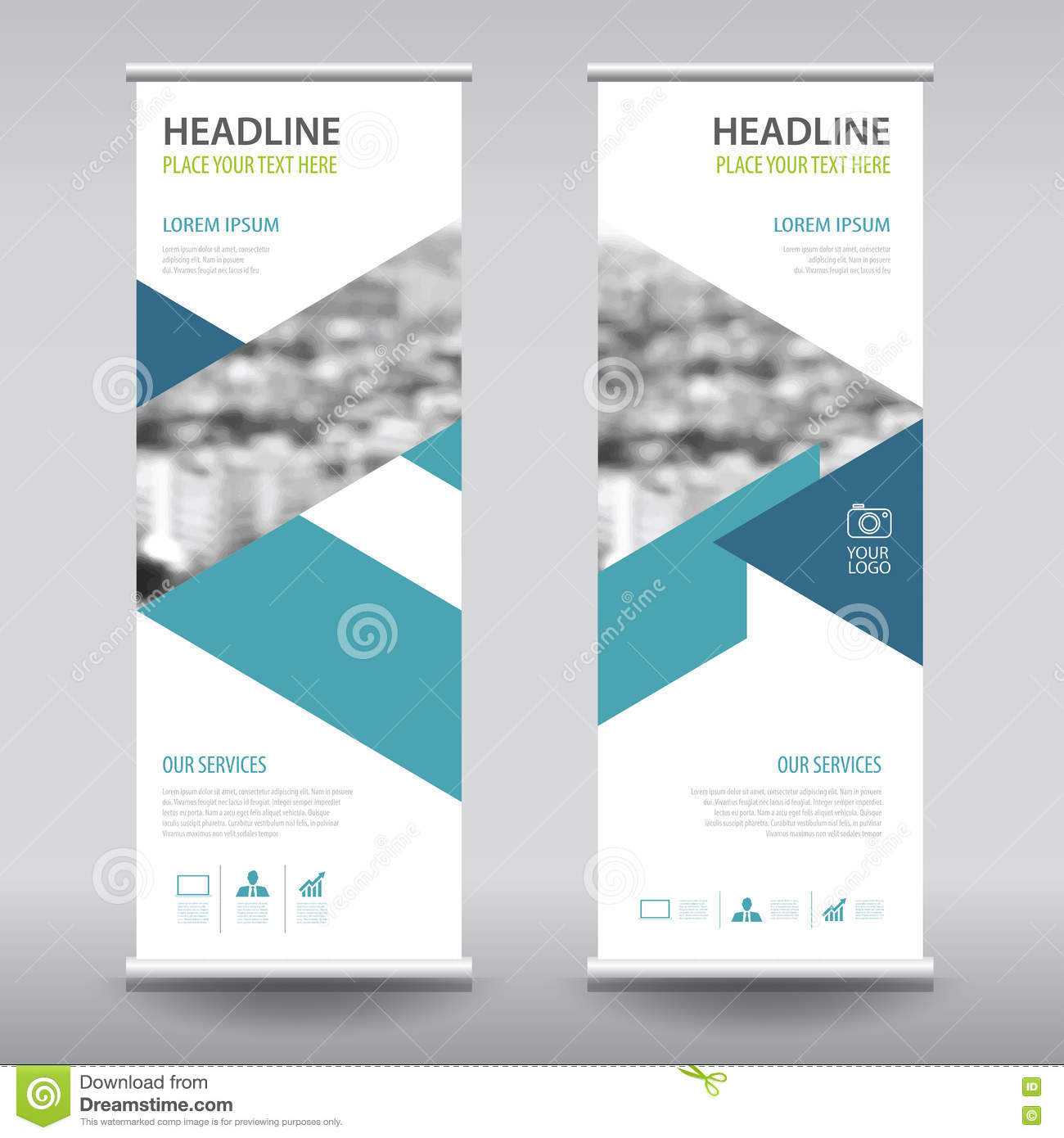 Roll Up Business Brochure Flyer Banner Design Vertical Within Retractable Banner Design Templates