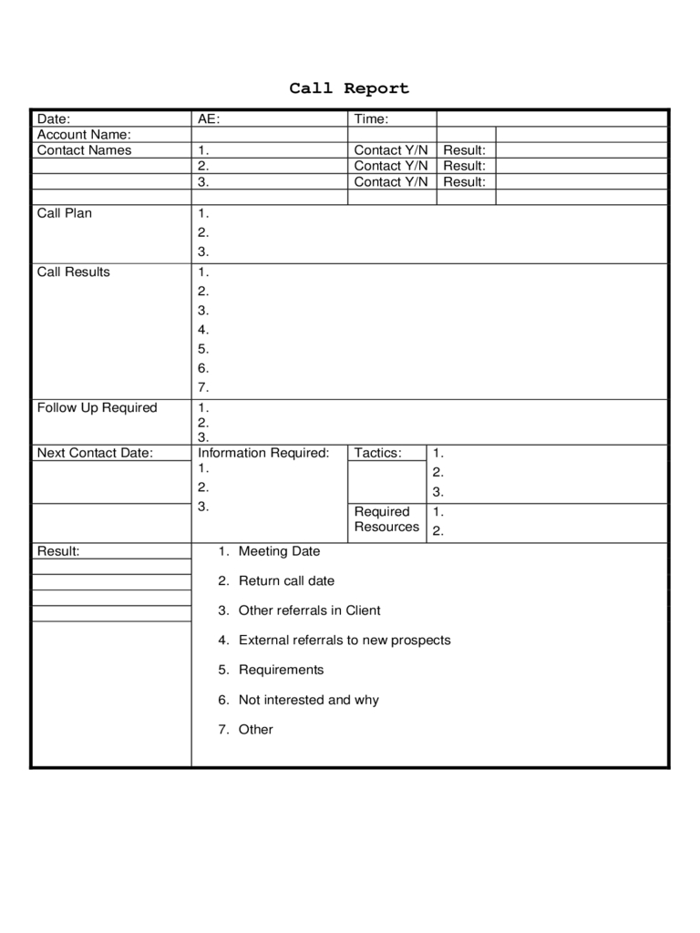 Sales Call Report Template – 3 Free Templates In Pdf, Word In Sales Call Report Template