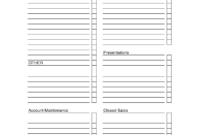 Sales Call Report Templates - Word Excel Fomats intended for Sales Rep Call Report Template