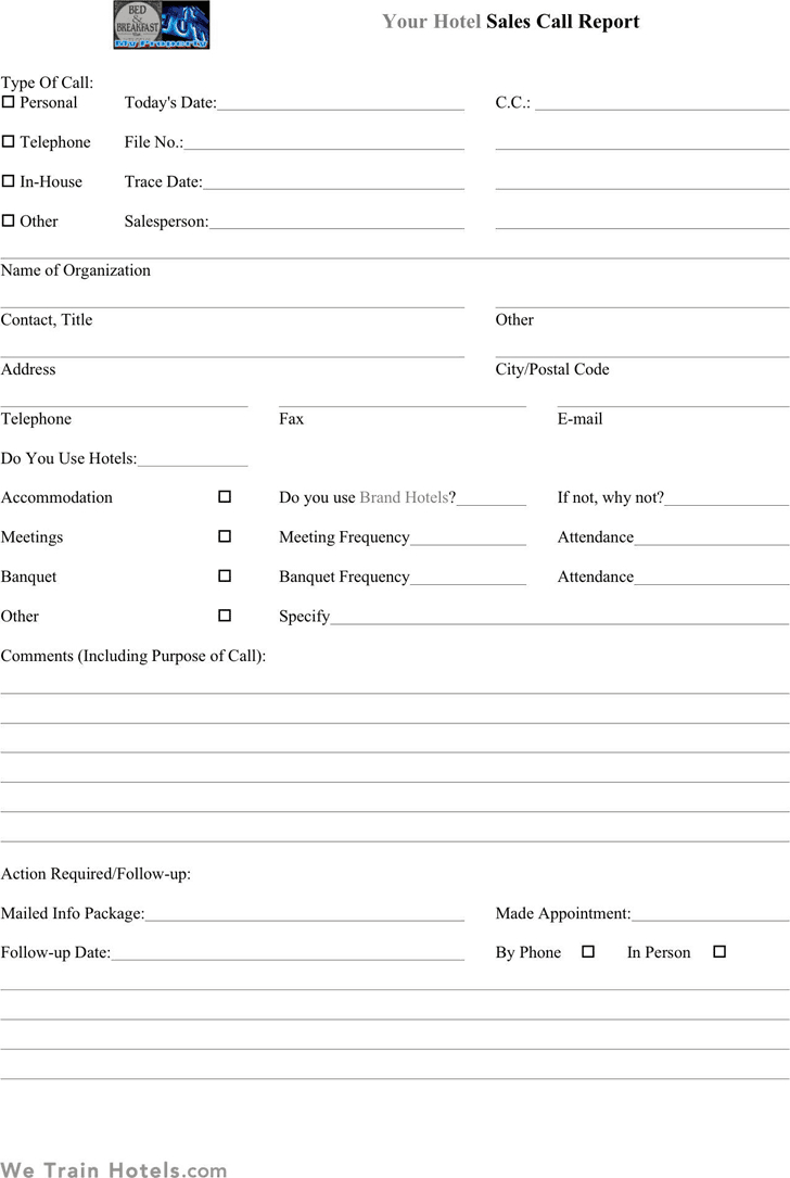 Sales Call Report Templates – Word Excel Fomats Throughout Sales Visit Report Template Downloads