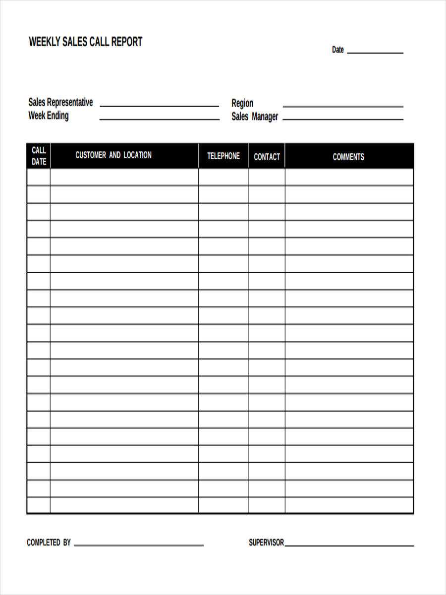 Sales Report Form – Raptor.redmini.co Inside Sales Call Report Template