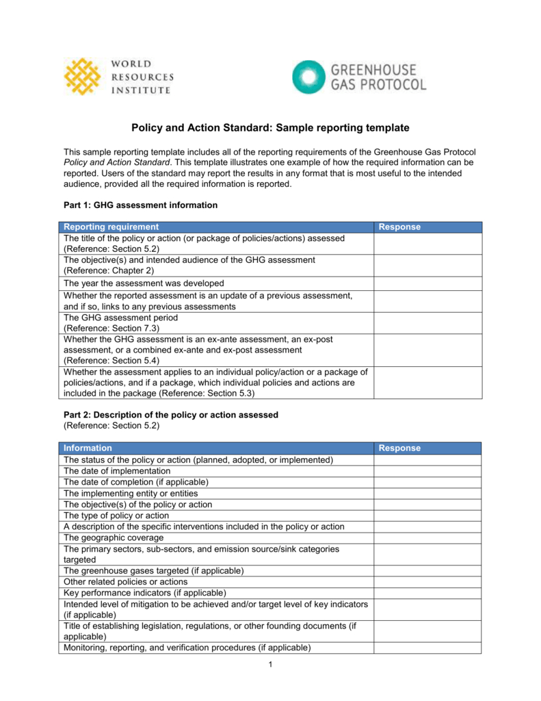 Sample Reporting Template In Reporting Requirements Template