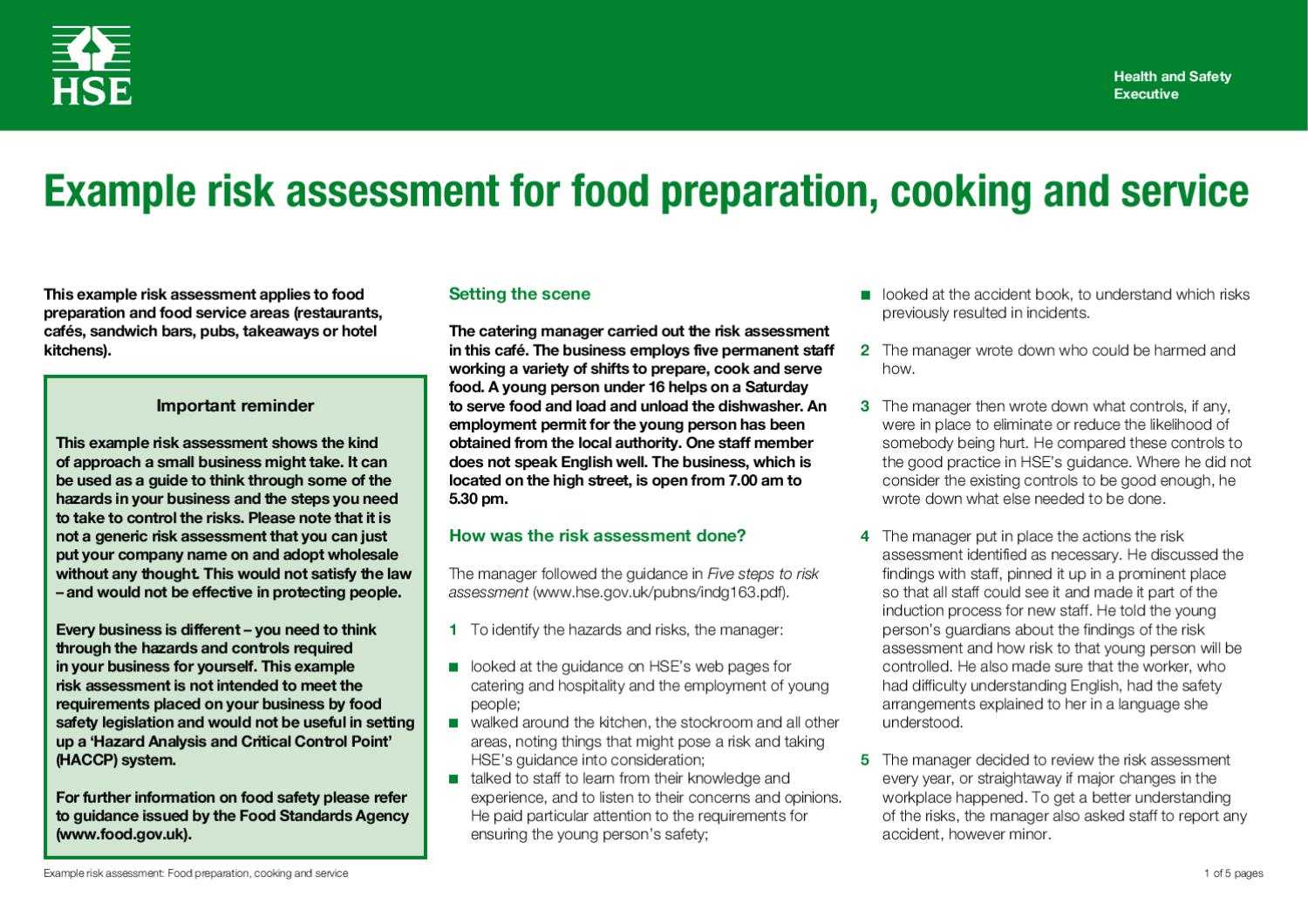 Sample Risk Assessmentkatie Allen – Issuu For Safety Analysis Report Template