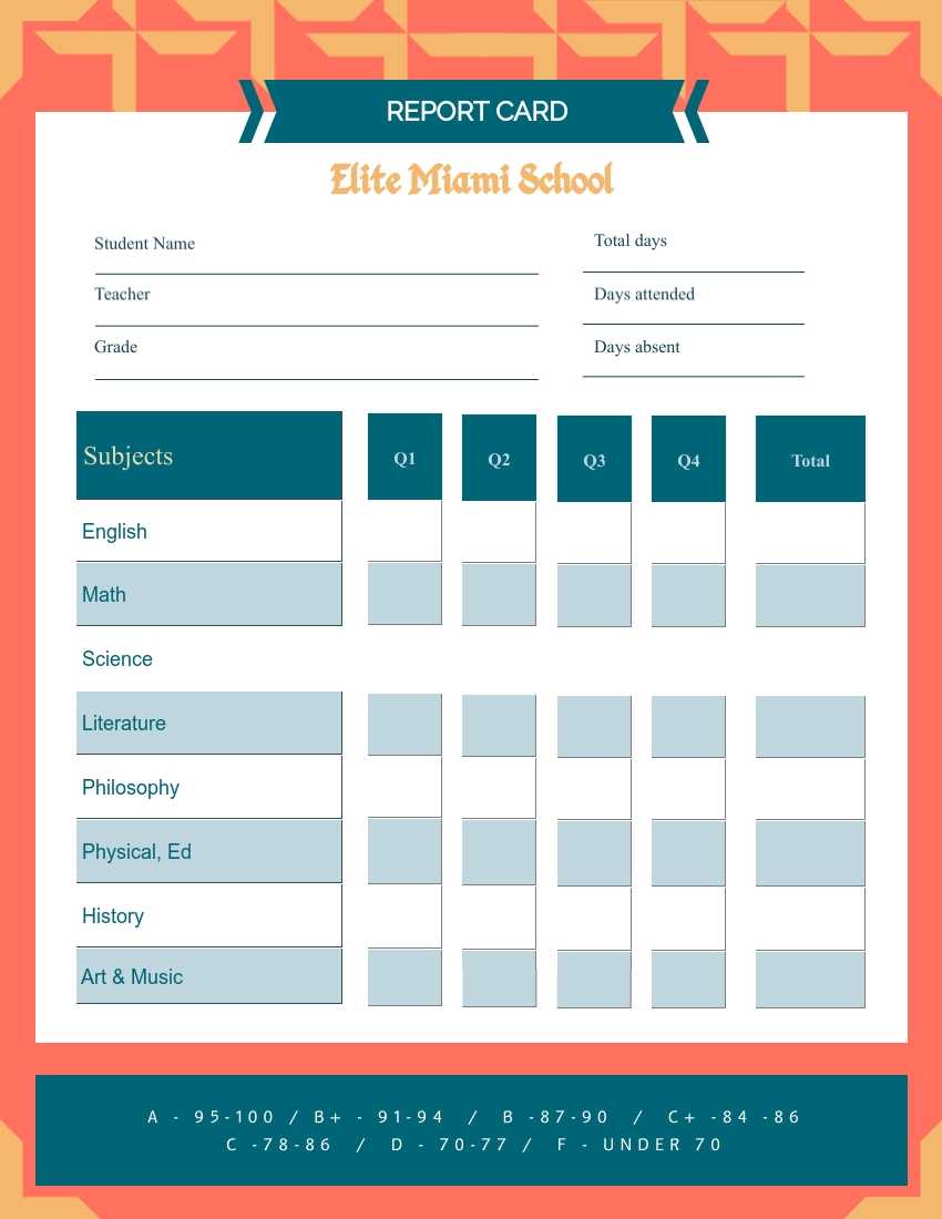 School Report Card Template – Visme Intended For Boyfriend Report Card Template