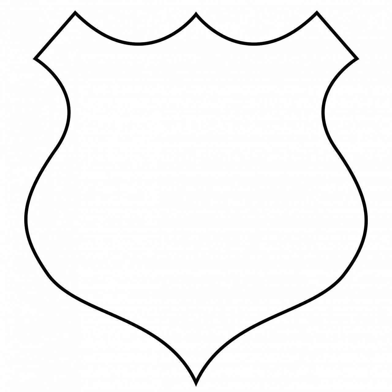 Shield Drawing Template | Free Download Best Shield Drawing In Blank Shield Template Printable