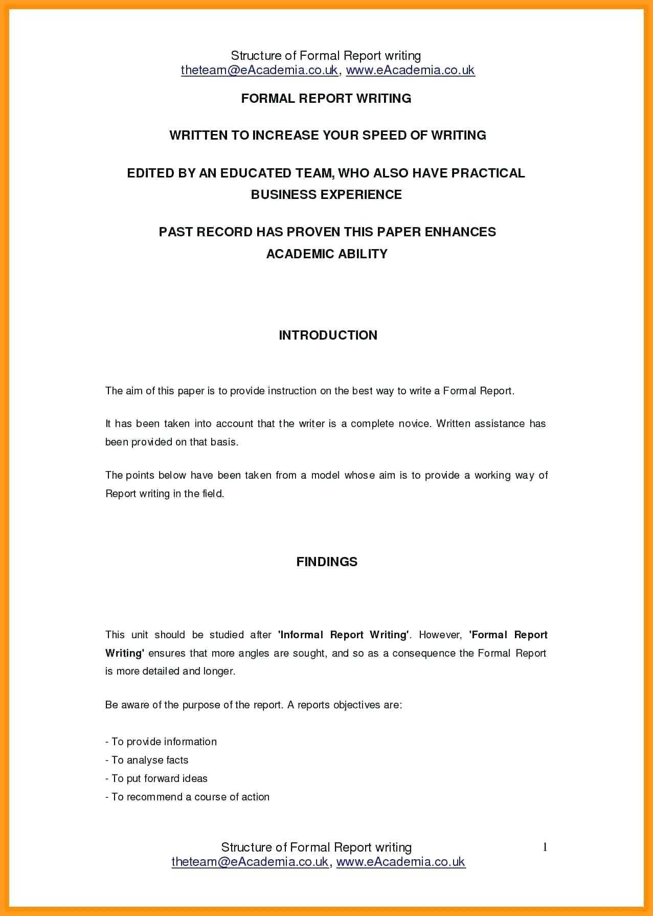 Short Report Example Full Size Of Writing Incident How To Regarding News Report Template