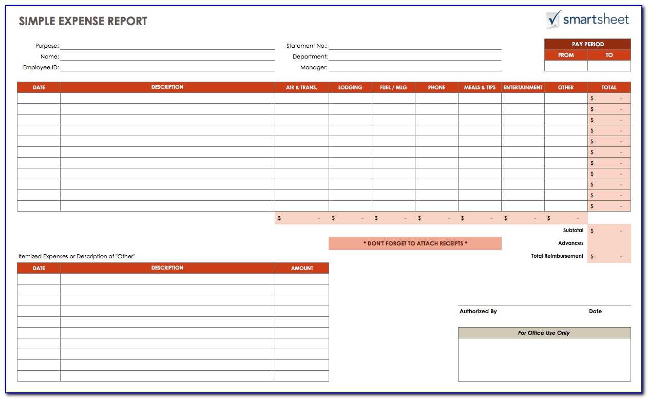 Simple Expense Report Form Excel – Form : Resume Examples With Per Diem Expense Report Template