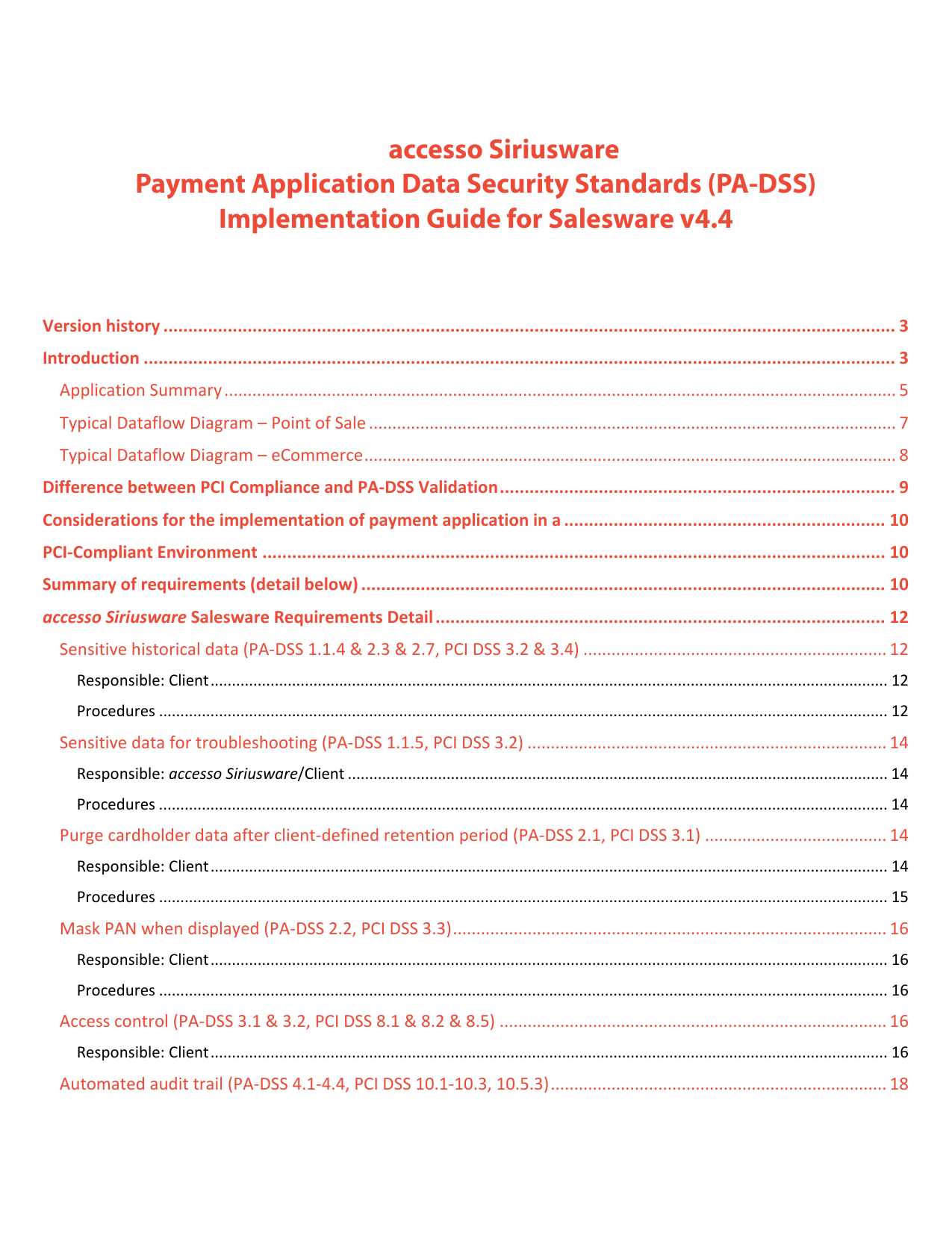 Siriusware Pa Dss Implementation Guide V.4.4 | Manualzz Throughout Pci Dss Gap Analysis Report Template