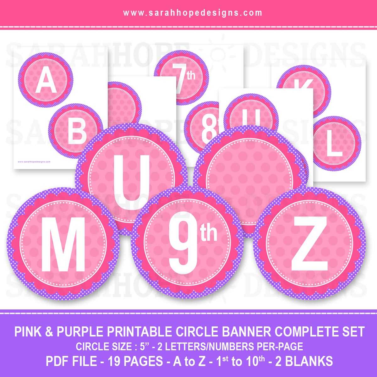 Spell Out Anything With These Free Alphabet Circle Banners Inside Free Letter Templates For Banners