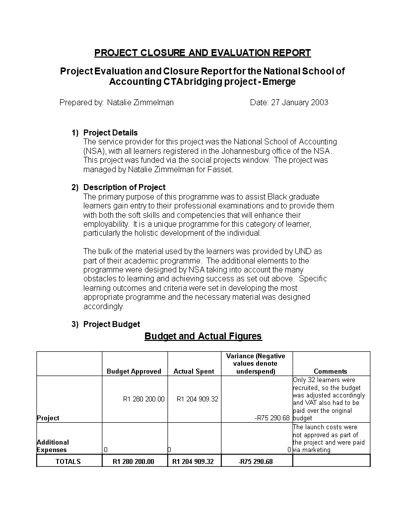 Standard Evaluation Report | Templates At Pertaining To Template For Evaluation Report